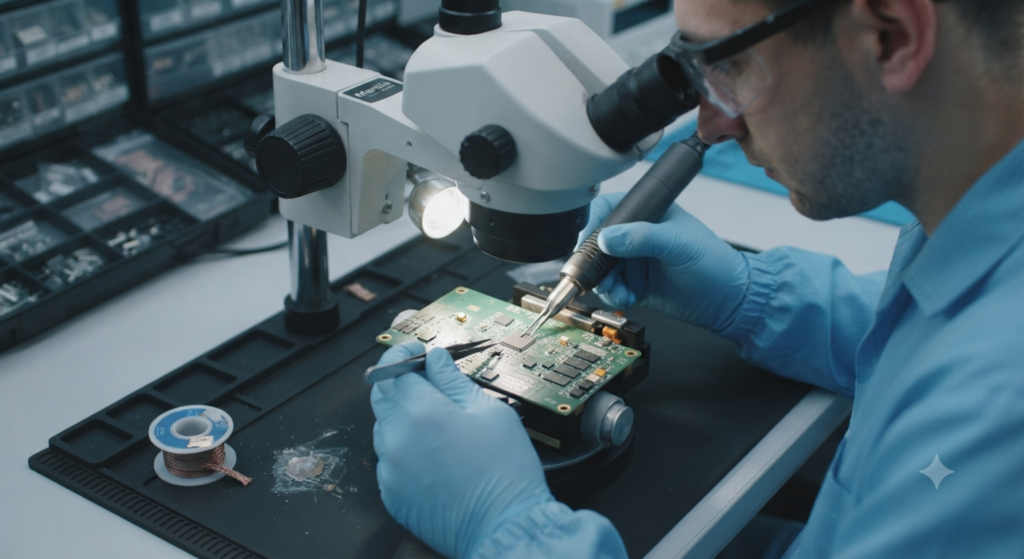 A execução bem-sucedida de um processo em uma placa de controle especializada envolve uma sequência de etapas técnicas realizadas com elevada precisão. Para realizar com eficiência a engenharia reversa de uma complexa placa PCB de gerenciamento de baterias (Battery Management System – BMS), os técnicos devem seguir rigorosos protocolos durante o delayering físico, a varredura óptica e o mapeamento das trilhas. O cumprimento desses procedimentos permite que os especialistas capturem com precisão todas as conexões necessárias para gerar um diagrama esquemático detalhado e uma netlist funcional. Em seguida, os engenheiros elaboram uma lista BOM (Bill of Materials) completa, especificações detalhadas do layout, um arquivo CAD totalmente funcional, dados Gerber precisos e um pacote completo de arquivos Gerber. Utilizando essas informações digitais de alta precisão, equipes especializadas de engenharia podem clonar, replicar, duplicar, reproduzir, restaurar, recuperar, modificar, remanufaturar e desenvolver protótipos de qualquer placa de circuito impresso legada, PCB padrão ou PCB especializado, produzindo uma unidade de substituição totalmente compatível e pronta para fabricação.