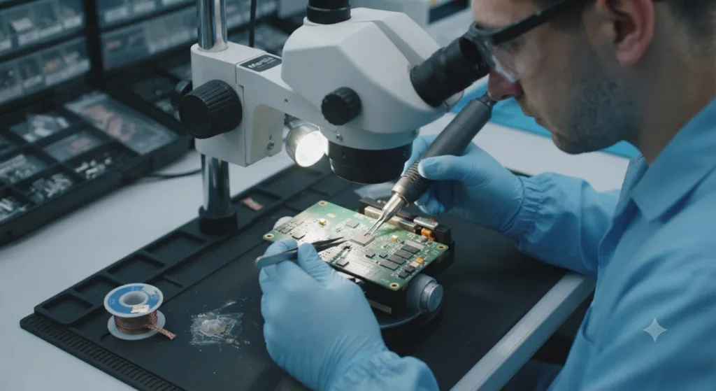 A execução bem-sucedida de um processo em uma placa de controle especializada envolve uma sequência de etapas técnicas realizadas com elevada precisão. Para realizar com eficiência a engenharia reversa de uma complexa placa PCB de gerenciamento de baterias (Battery Management System – BMS), os técnicos devem seguir rigorosos protocolos durante o delayering físico, a varredura óptica e o mapeamento das trilhas. O cumprimento desses procedimentos permite que os especialistas capturem com precisão todas as conexões necessárias para gerar um diagrama esquemático detalhado e uma netlist funcional. Em seguida, os engenheiros elaboram uma lista BOM (Bill of Materials) completa, especificações detalhadas do layout, um arquivo CAD totalmente funcional, dados Gerber precisos e um pacote completo de arquivos Gerber. Utilizando essas informações digitais de alta precisão, equipes especializadas de engenharia podem clonar, replicar, duplicar, reproduzir, restaurar, recuperar, modificar, remanufaturar e desenvolver protótipos de qualquer placa de circuito impresso legada, PCB padrão ou PCB especializado, produzindo uma unidade de substituição totalmente compatível e pronta para fabricação.