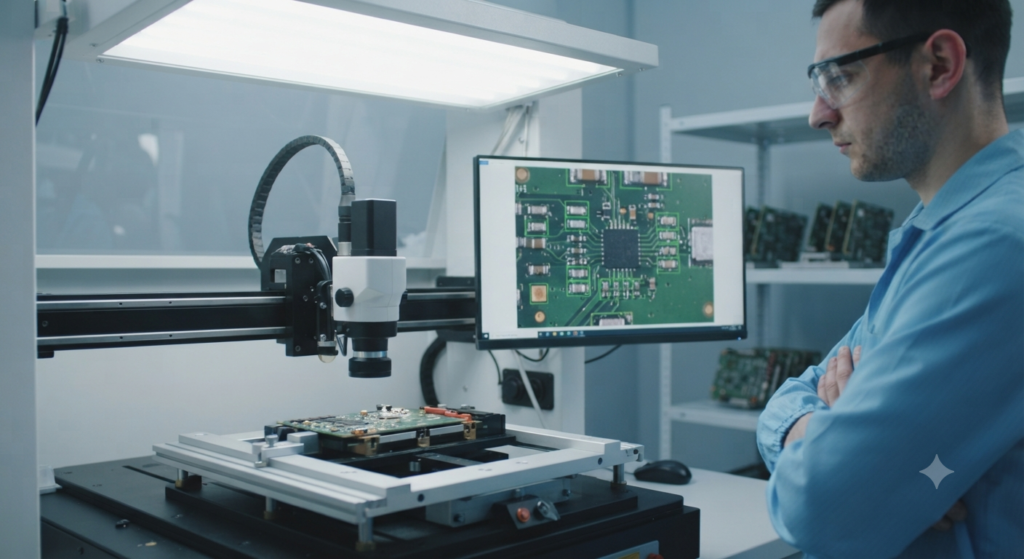 La ejecución satisfactoria de un proceso sobre una placa de control especializada requiere una secuencia de etapas técnicas realizadas con gran precisión. Para llevar a cabo eficazmente la ingeniería inversa de una compleja placa PCB para sistemas de gestión de baterías (Battery Management System, BMS), los técnicos deben seguir estrictos protocolos durante el deslaminado físico, el escaneo óptico y el mapeo de pistas. El cumplimiento de estos procedimientos permite a los especialistas capturar con precisión todas las conexiones necesarias para generar un diagrama esquemático detallado y una netlist funcional. Posteriormente, los ingenieros elaboran una lista BOM (Bill of Materials) completa, especificaciones precisas del diseño de la placa, un archivo CAD totalmente funcional, datos Gerber precisos y un paquete completo de archivos Gerber. Gracias a estos datos digitales de alta precisión, los equipos de ingeniería pueden clonar, replicar, duplicar, reproducir, restaurar, recuperar, modificar, remanufacturar y desarrollar prototipos de cualquier placa de circuito impreso heredada, PCB estándar o PCB especializado, obteniendo una unidad de reemplazo totalmente conforme y lista para su producción.