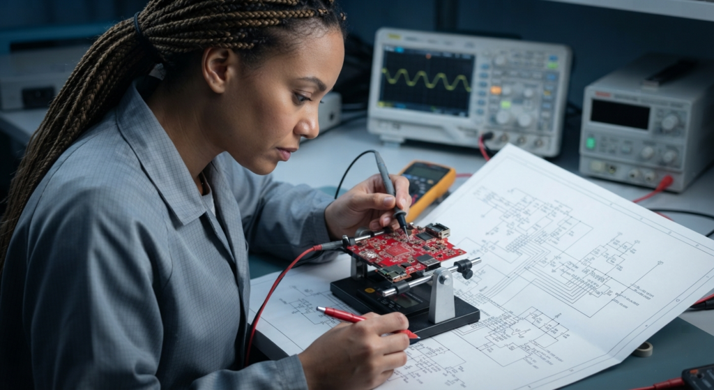 Una solida metodologia di test per il reverse engineering del disegno del layout PCB non dovrebbe limitarsi a verificare se il circuito stampato ricreato appare simile all'originale. Il vero obiettivo è verificare se i documenti ingegneristici ottenuti tramite reverse engineering descrivono accuratamente le caratteristiche elettriche e fisiche della PCB originale. Un processo completo di validazione comprende normalmente lo schema elettrico, il file del layout PCB, il file Gerber, la lista BOM (Bill of Materials) e la netlist. Questi documenti sono interconnessi, quindi un errore in uno di essi può causare incoerenze negli altri. Ad esempio, un'impronta (footprint) errata di un componente nel file PCB potrebbe non essere evidente nello schema elettrico, ma potrebbe causare problemi durante l'assemblaggio. Pertanto, nella metodologia di test dovrebbero essere inclusi sia il confronto tra i diversi documenti sia la verifica della PCB originale rispetto alla relativa documentazione.