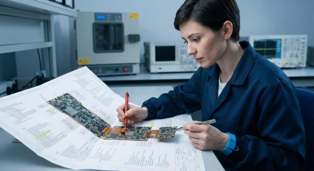 Para productos electrónicos de alta velocidad y alta frecuencia, la ingeniería inversa del esquema de diseño de PCB para pruebas de impedancia requiere un nivel de verificación considerablemente superior al de una reconstrucción convencional de PCB. Cuando una PCB contiene pistas con impedancia controlada, el objetivo no consiste simplemente en reproducir el trazado visible de cobre, sino en recuperar con la mayor precisión posible las características eléctricas del diseño original. Los pares diferenciales, las líneas de señal de alta velocidad, las rutas de transmisión de RF, las interfaces USB, los canales PCIe, las conexiones Ethernet y otros circuitos sensibles pueden depender de un ancho de pista específico, una separación determinada, un espesor dieléctrico concreto, un espesor de cobre definido y una configuración específica de capas. Por lo tanto, el diagrama esquemático, el archivo PCB, el archivo Gerber, la lista BOM y los demás documentos de ingeniería recuperados deben compararse y verificarse de forma cruzada antes de fabricar una PCB reproducida.