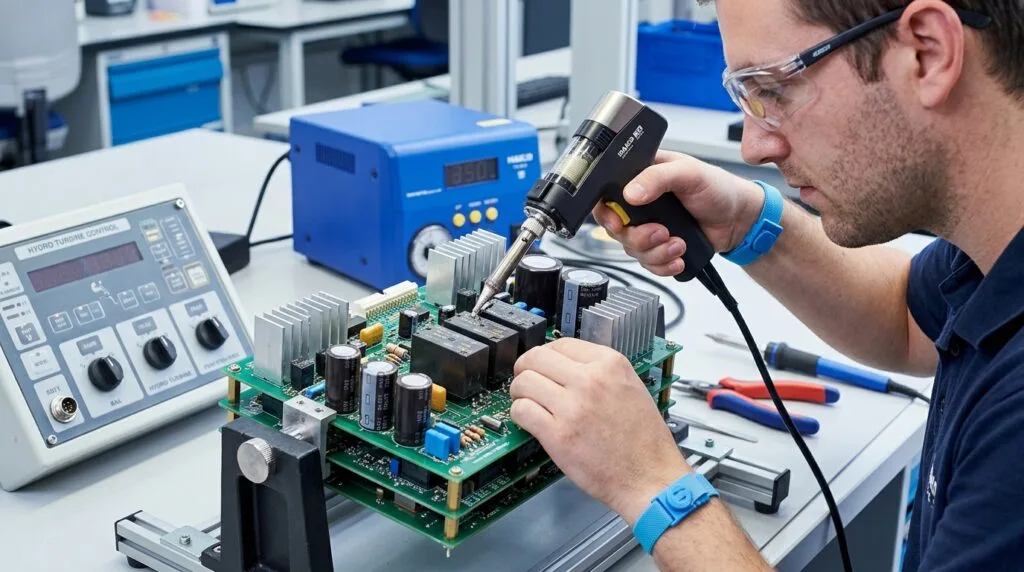 Quando os dados de engenharia originais não estão disponíveis, a engenharia reversa pode recuperar as informações de projeto de um controlador existente e transformá-las em um pacote de engenharia utilizável. No entanto, o objetivo não deve se limitar a simplesmente copiar, clonar, replicar, duplicar ou reproduzir a aparência física da PCB original. Os engenheiros precisam determinar as relações funcionais entre os circuitos e reconstruir com precisão o diagrama esquemático, o arquivo PCB, a netlist, a lista de materiais (BOM), o arquivo Gerber e o arquivo de posicionamento Pick & Place com orientação. Durante a reconstrução do layout, atenção especial deve ser dada à separação dos caminhos de potência de alta corrente dos sinais de sensores de baixo nível, à continuidade das referências de terra, às distâncias de isolamento entre domínios de tensão potencialmente diferentes, ao mapeamento de pinos dos conectores, ao folga térmica ao redor dos componentes de potência e ao roteamento de sinais sensíveis de realimentação. Um arquivo Gerber recuperado deve representar com precisão o cobre, a máscara de solda (solder mask), a serigrafia (silkscreen) e as informações de furação, enquanto a lista de materiais (BOM) deve corresponder exatamente aos componentes e footprints representados no arquivo PCB.