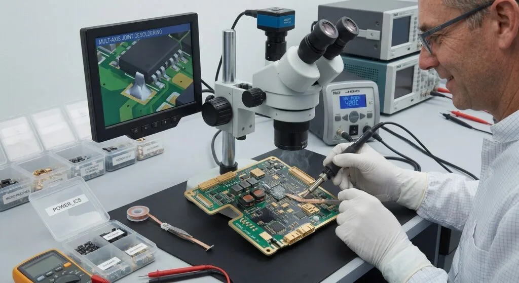 SERVO amplifier PCB board — це складний електронний вузол, призначений для керування серводвигунами шляхом регулювання струму, напруги, швидкості, положення та крутного моменту. Коли оригінальна плата стає застарілою, пошкодженою, недоступною або її важко придбати, зворотне проєктування можна використовувати для того, щоб clone, copy, replicate, duplicate, restore, recover, refurbish, або rework оригінальної конструкції залежно від мети проєкту. Професійний проєкт зворотного проєктування зазвичай починається з дослідження фізичної плати та відновлення її schematic diagram, яка показує електричні взаємозв'язки між компонентами та функціональними схемами. Інженери також створюють BOM list для визначення типів компонентів, їхніх характеристик, кількості та артикулів виробників. Для виробництва PCB можна створити необхідний Gerber file, який описує мідні шари, паяльні маски, шовкографію та контури плати. Netlist надає детальну інформацію про електричні з'єднання, тоді як layout drawing документує фізичне розташування компонентів і доріжок PCB. Крім того, pick&place orientation file може містити координати та орієнтацію компонентів, необхідні для автоматизованого SMT-монтажу. Усі ці інженерні елементи разом забезпечують точне відтворення оригінальної SERVO amplifier PCB board і створюють технічну основу для подальшого виробництва, технічного обслуговування та ремонту.