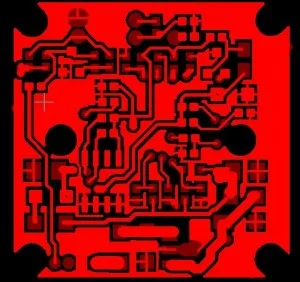 BOTTOM TOP side of Gerber File from Replicate DVR Camera Printed Circuit Board