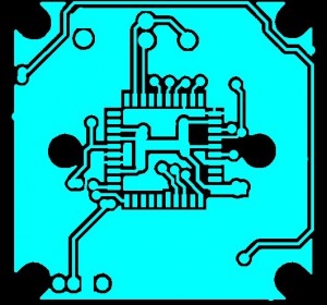  BOTTOM side of Gerber File from Replicate DVR Camera Printed Circuit Board