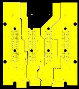 1st mid-layer of Gerber File from High Sensitivity Printer PCB Plate