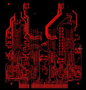 1st mid-layer of Gerber File from High Sensitivity Printer PCB Plate