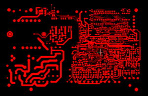 top layer of printed circuit board after reverse engineering