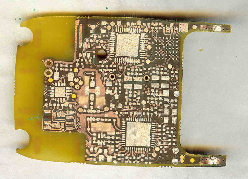 Multilayer PCB Card Reverse Engineering needs to delayer the multilayer PCB board from top to bottom one and draw the circuitry pattern