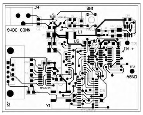 Double Layer Printed Circuit Board Reverse Routing layout design
